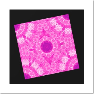 Vibrant pink mandala Posters and Art